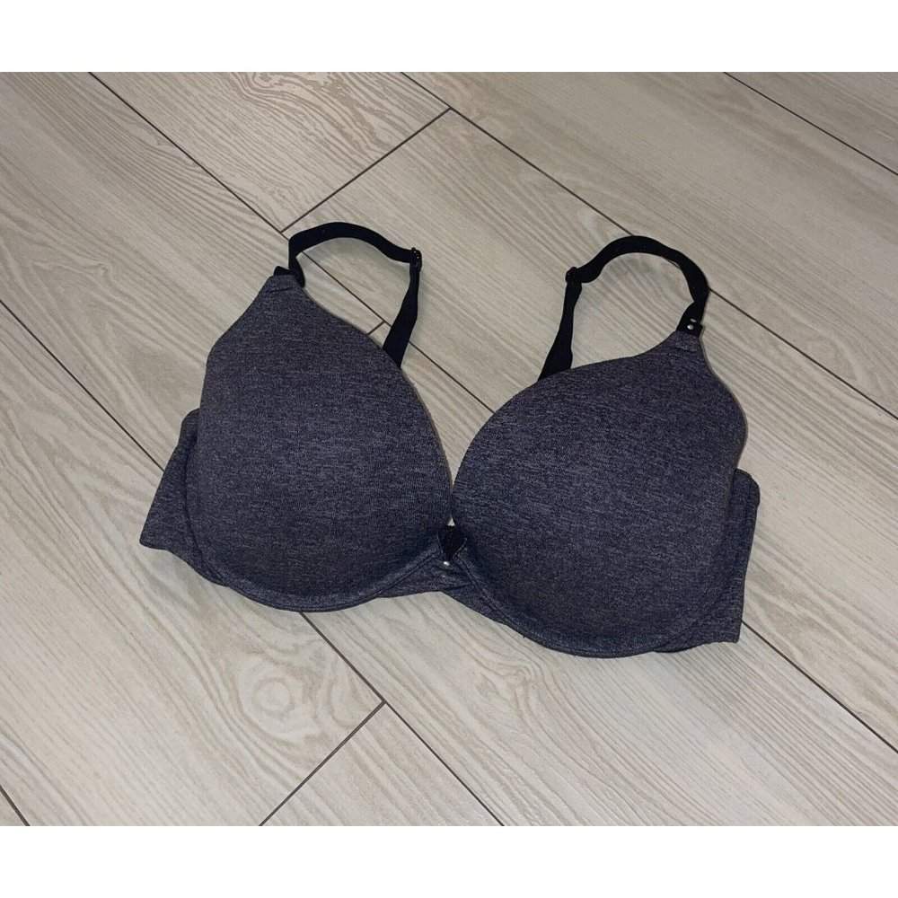 Lily of France 2175295 Your Perfect Lift Convertible T Shirt Bra Lined 34D Gray - Picture 1 of 6